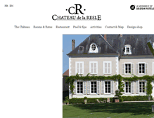 Tablet Screenshot of chateaudelaresle.com